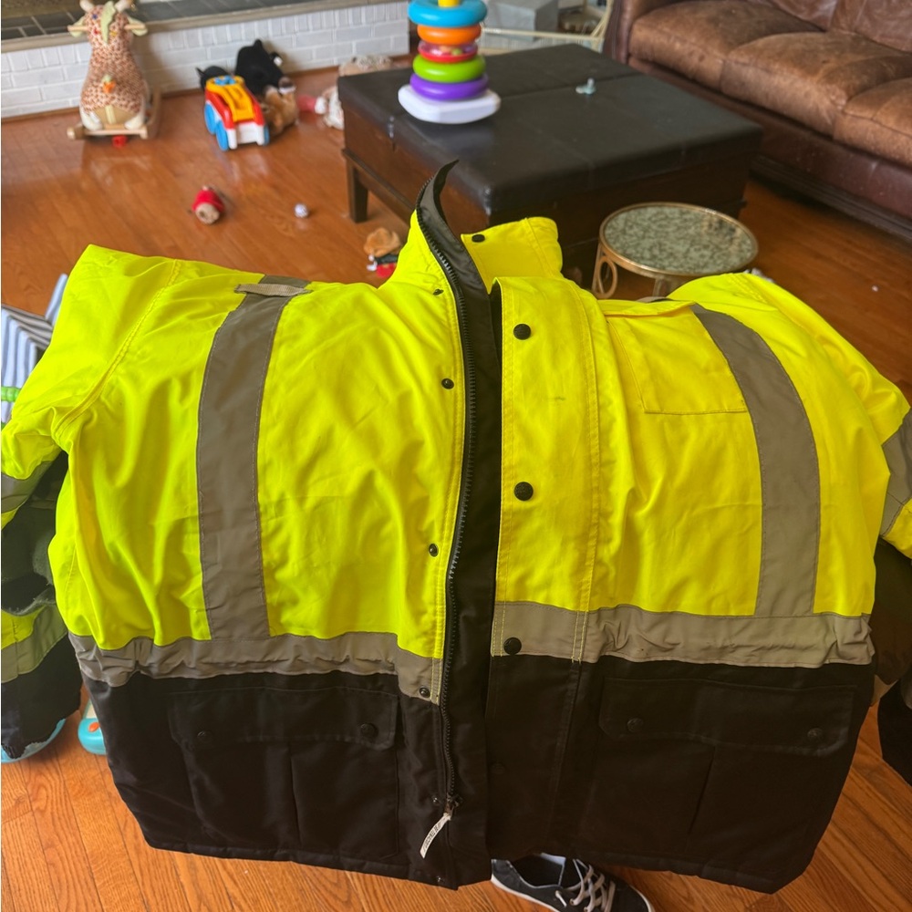 High-Visibility Yellow and Black Jacket